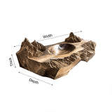 Kavros Sculptural Carved Solid Wood Floating Bathroom Vanity with Integrated Sink - Timberustic Floating Bathroom Vanity with Integrated Sink