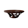 Kavryn Sculpted Solid Wood Round Coffee Table