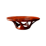 Kavryn Sculpted Solid Wood Round Coffee Table