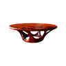 Kavryn Sculpted Solid Wood Round Coffee Table