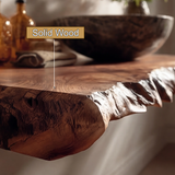 Kelvion Live Edge Solid Wood Floating Bathroom Vanity SPA514203 - Timberustic Floating Bathroom Vanity