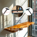Kelvion Live Edge Solid Wood Floating Shelf SPA101010 - Timberustic Floating Shelf