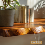 Kelvion Live Edge Solid Wood Floating Shelf SPA101010 - Timberustic Floating Shelf