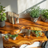 Kelvion Live Edge Solid Wood Floating Shelf SPA101010 - Timberustic Floating Shelf