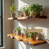 Kelvion Live Edge Solid Wood Floating Shelf SPA101010 - Timberustic Floating Shelf