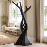 Knotspire Handcrafted Sculpted Solid Wood Tree Coat Rack