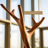 Knotspire Handcrafted Sculpted Solid Wood Tree Coat Rack