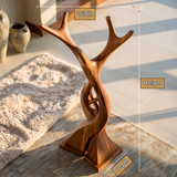 Knotspire Handcrafted Sculpted Solid Wood Tree Coat Rack