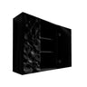 Korren Sculpted Solid Wood Floating Bathroom Cabinet Black - Timberustic Floating Bathroom Cabinet