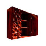 Korren Sculpted Solid Wood Floating Bathroom Cabinet Mahogany - Timberustic Floating Bathroom Cabinet
