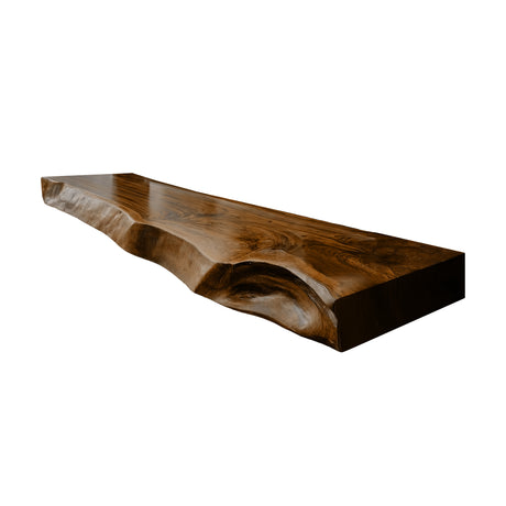 Korvane Live Edge Solid Wood Floating Bathroom Vanity Brown - Timberustic Floating Bathroom Vanity