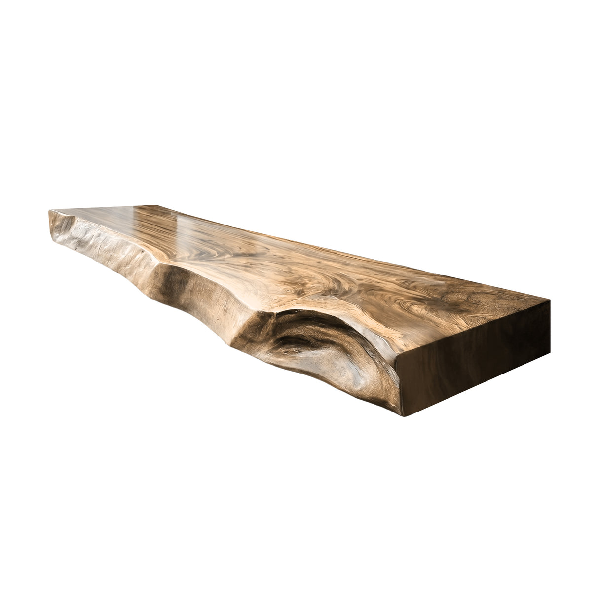 Korvane Live Edge Solid Wood Floating Bathroom Vanity Natural Oak - Timberustic Floating Bathroom Vanity