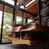 Korvane Live Edge Solid Wood Floating Bathroom Vanity - Timberustic Floating Bathroom Vanity