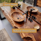 Korvane Live Edge Solid Wood Floating Bathroom Vanity - Timberustic Floating Bathroom Vanity
