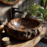 Korvath Live Edge Solid Wood Vessel Sink - Timberustic Vessel Sinks