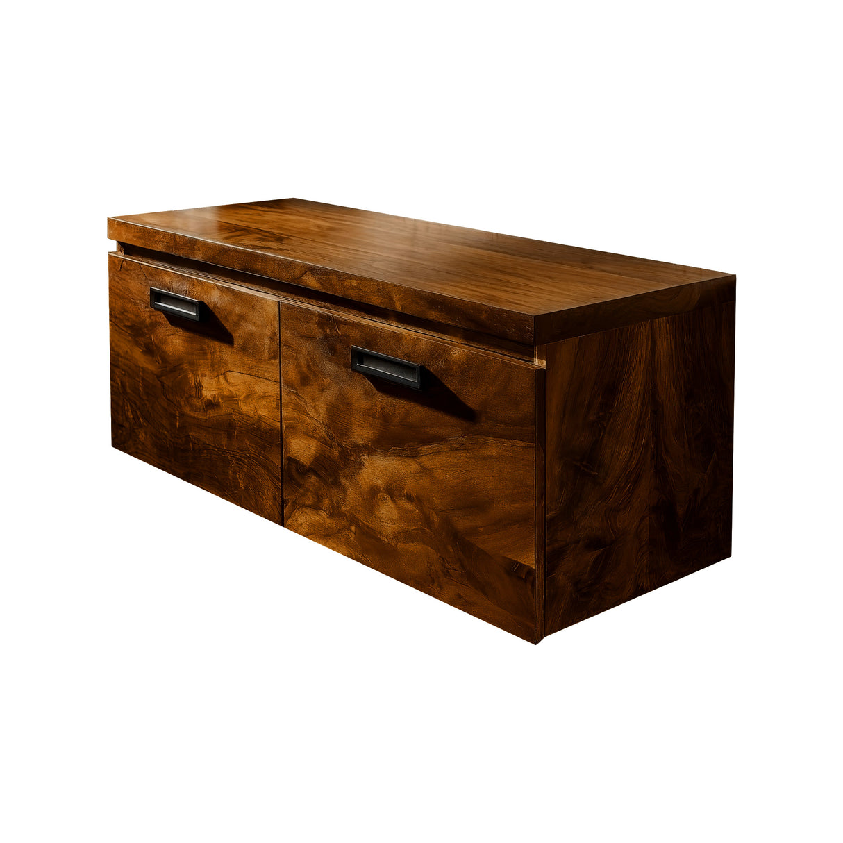 Korven Solid Wood Floating Bathroom Vanity with Drawers Brown - Timberustic Floating Bathroom Vanity With Drawers