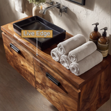 Korven Solid Wood Floating Bathroom Vanity with Drawers - Timberustic Floating Bathroom Vanity With Drawers