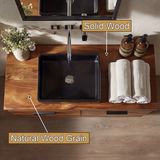 Korven Solid Wood Floating Bathroom Vanity with Drawers - Timberustic Floating Bathroom Vanity With Drawers