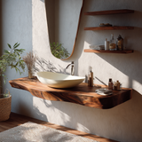 Korveth Live Edge Solid Wood Floating Bathroom Vanity SPA965869 - Timberustic Floating Bathroom Vanity