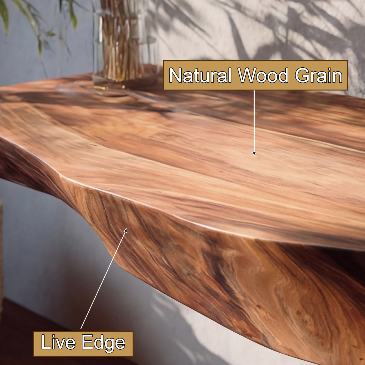Korveth Live Edge Solid Wood Floating Bathroom Vanity SPA965869 - Timberustic Floating Bathroom Vanity