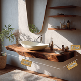 Korveth Live Edge Solid Wood Floating Bathroom Vanity SPA965869 - Timberustic Floating Bathroom Vanity