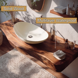 Korveth Live Edge Solid Wood Floating Bathroom Vanity SPA965869 - Timberustic Floating Bathroom Vanity