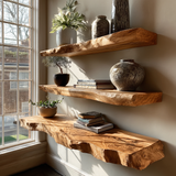 Korvyn Live Edge Solid Wood Floating Shelf SPA209520 - Timberustic Floating Shelf