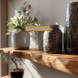 Korvyn Live Edge Solid Wood Floating Shelf SPA209520 - Timberustic Floating Shelf
