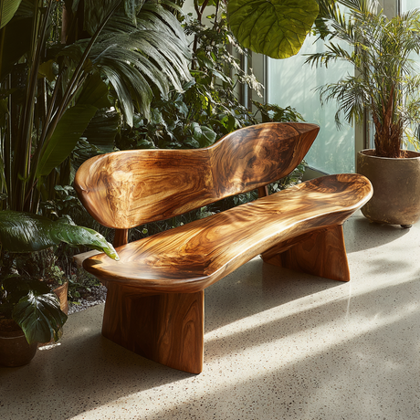 Leafform Solis Solid Wood Outdoor Bench - Timberustic Bench