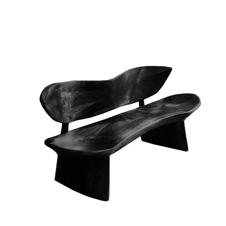 Leafform Solis Solid Wood Outdoor Bench Black - Timberustic Bench