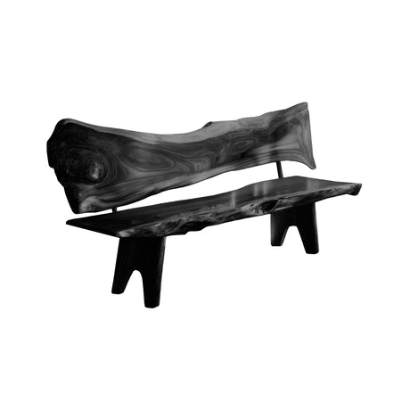 Leafwave Live Edge Indoor Bench Black - Timberustic Bench