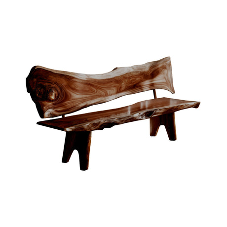 Leafwave Live Edge Indoor Bench Dark Walnut - Timberustic Bench