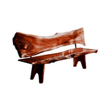 Leafwave Live Edge Indoor Bench Mahogany - Timberustic Bench