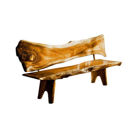 Leafwave Live Edge Indoor Bench Teak - Timberustic Bench