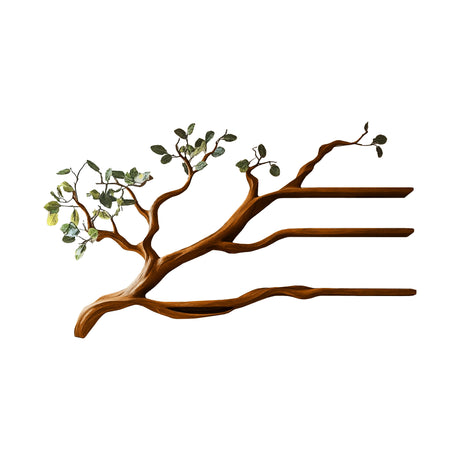 Lignara Live Edge Solid Wood Tree-Inspired Bookshelf