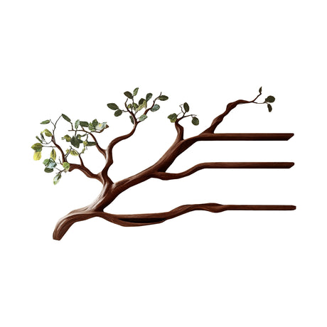 Lignara Live Edge Solid Wood Tree-Inspired Bookshelf