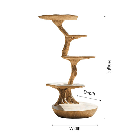 Lignum Sculpted Solid Wood Tree-Inspired Cat Tree Shelf - Timberustic Tree-Inspired Cat Tree Shelf