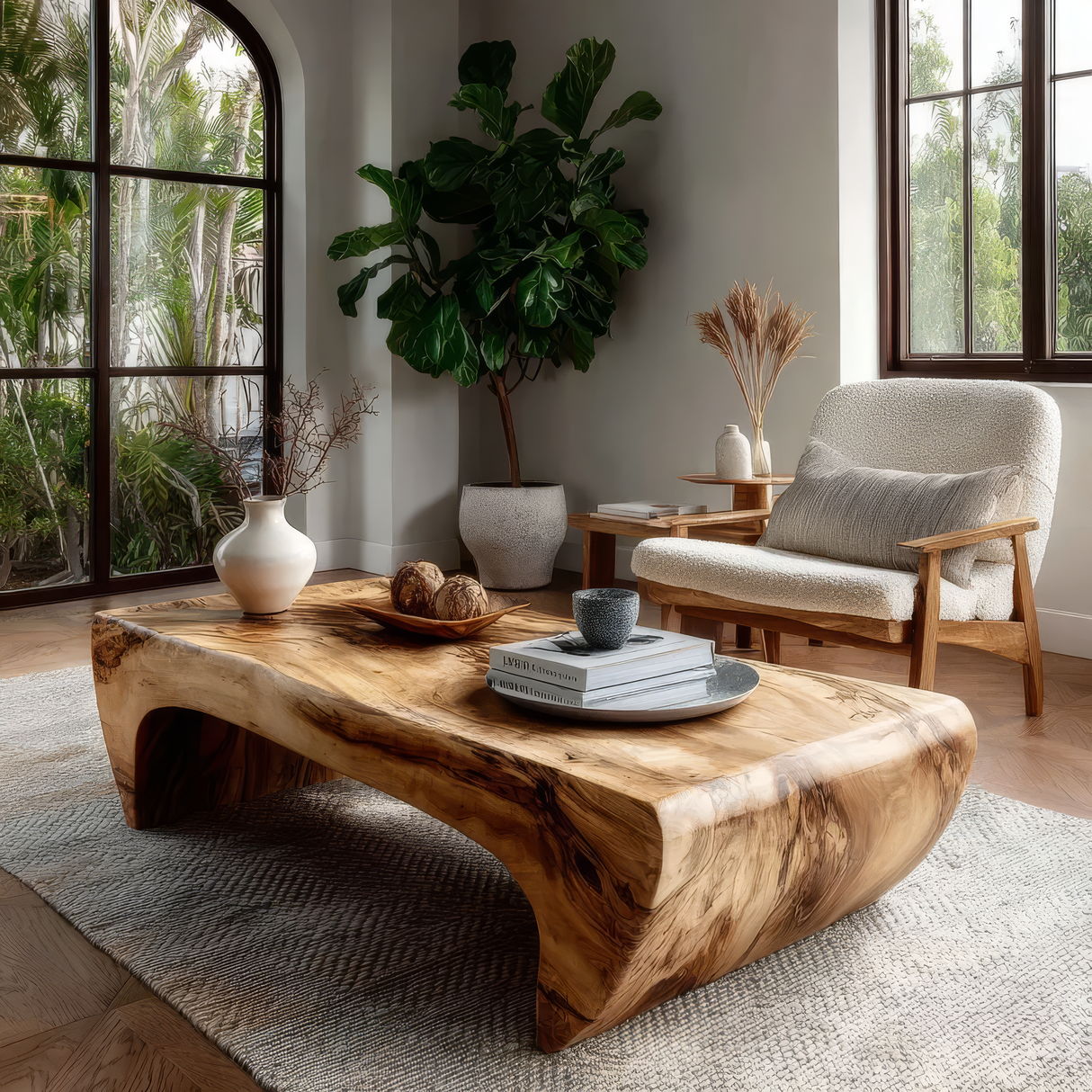 Liora Live Edge Solid Wood Coffee Table SPA897235 - Timberustic Coffee Table