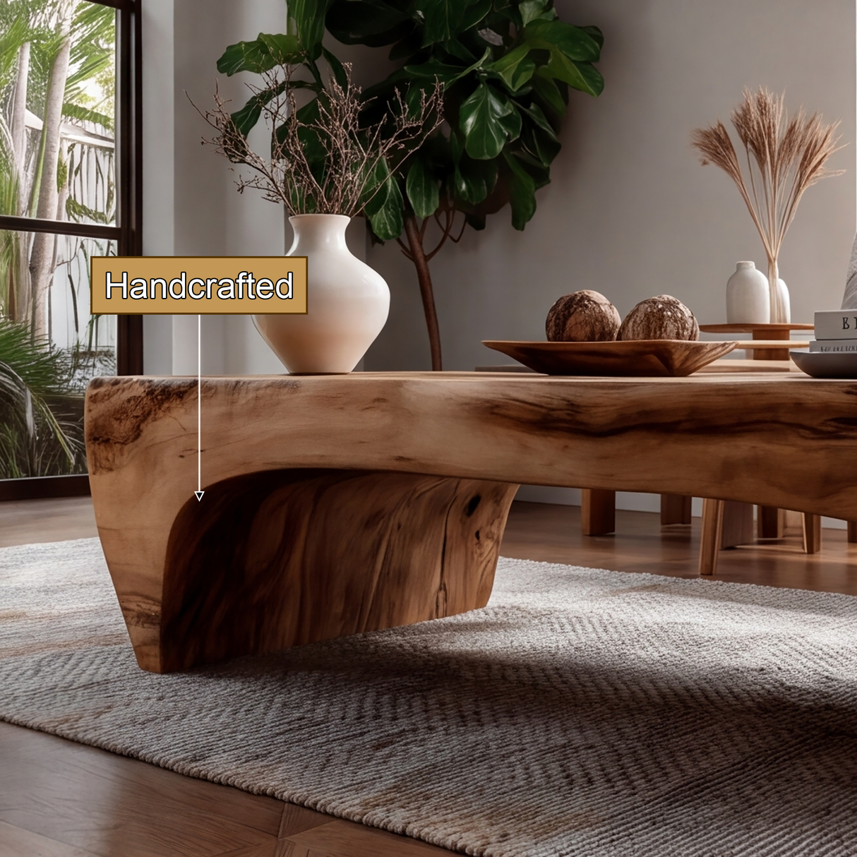 Liora Live Edge Solid Wood Coffee Table SPA897235 - Timberustic Coffee Table