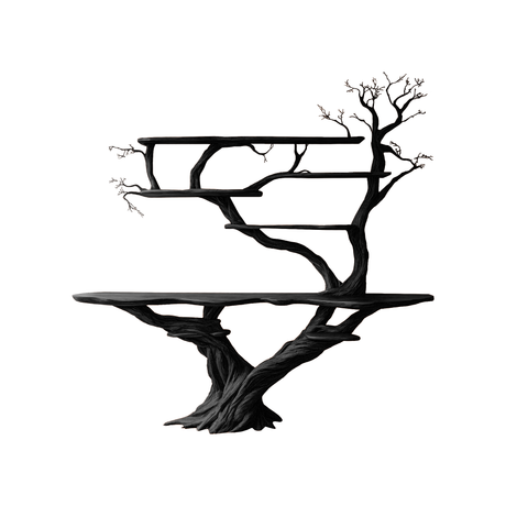 Liorath Live Edge Solid Wood Console Table with Shelves Black - Timberustic Console Table with Shelves