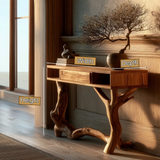 Liorath Sculpted Solid Wood Console Table SPA209582