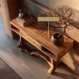 Liorath Sculpted Solid Wood Console Table SPA209582
