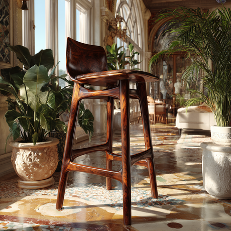 Lioren Arc Solid Wood Bar Stool - Timberustic Bar Stool
