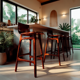 Lioren Arc Solid Wood Bar Stool - Timberustic Bar Stool