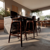 Lioren Arc Solid Wood Bar Stool - Timberustic Bar Stool