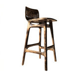 Lioren Arc Solid Wood Bar Stool Natural Oak - Timberustic Bar Stool