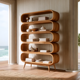 Lioren Handcrafted Solid Wood Bookshelf