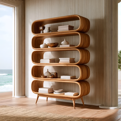 Lioren Handcrafted Solid Wood Bookshelf - Timberustic Bookshelf