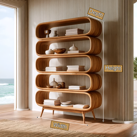 Lioren Handcrafted Solid Wood Bookshelf - Timberustic Bookshelf