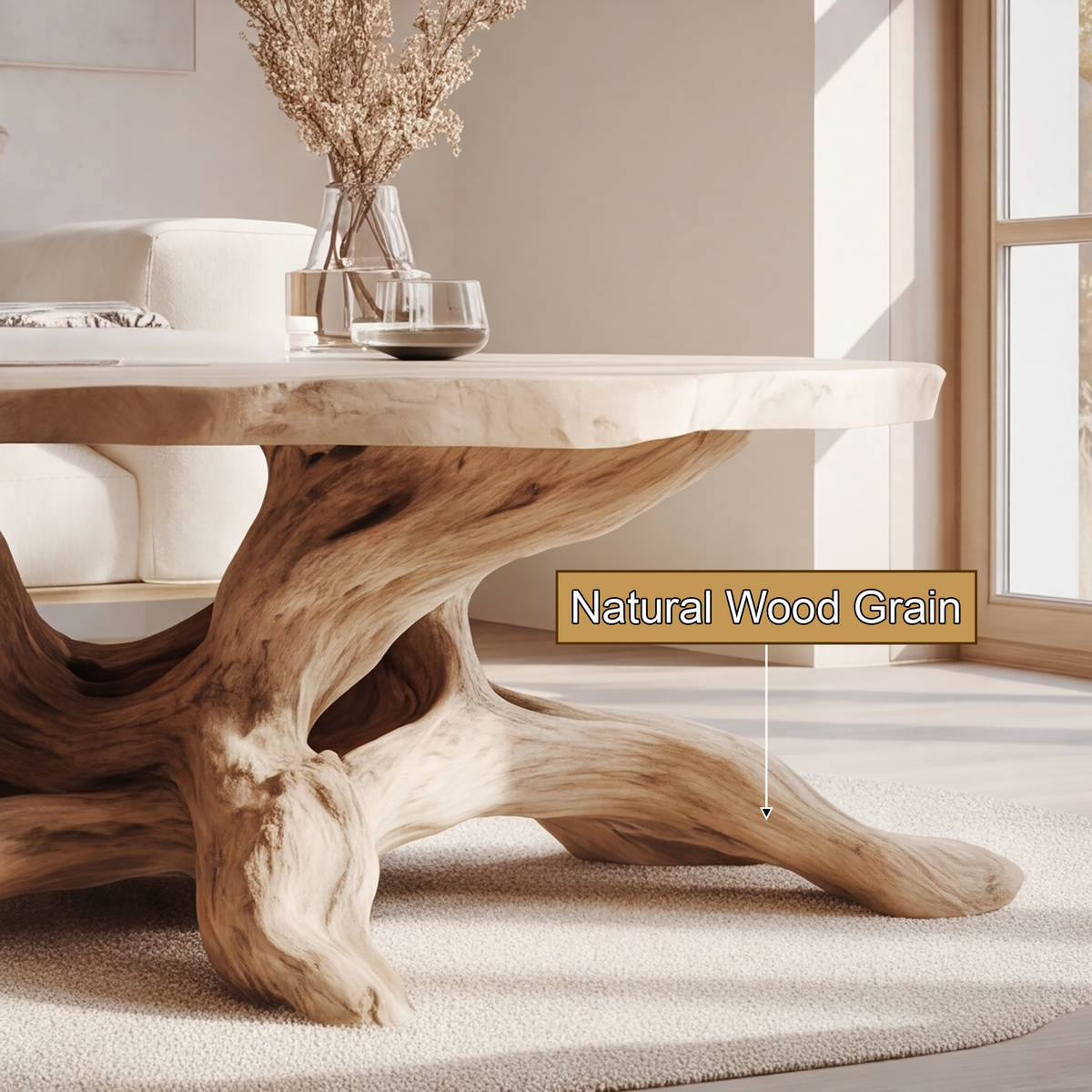 Lioren Live Edge Solid Wood Coffee Table SPA825733 - Timberustic Coffee Table
